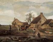 A Farm in the Nievre - 让·巴蒂斯特·卡米耶·柯罗